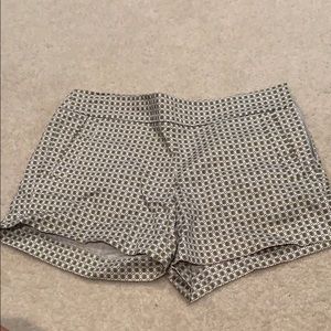 Green patterned j crew shorts